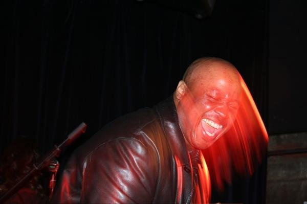 Marvxlous onstage at Bowery Poetry Club. Photo Liz.
